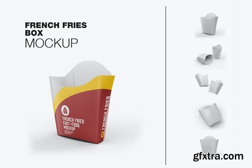 French Fries Packaging Mockup KE3MUWK