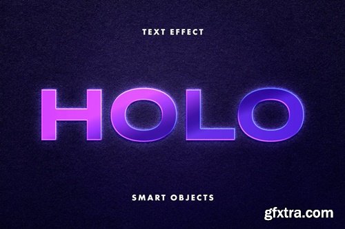 Holographic Gradient Text Effect DVHEBMV