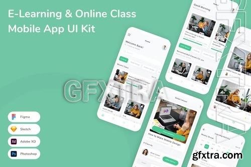 E-Learning & Online Class Mobile App UI Kit BHB3BQ4