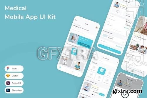 Medical Mobile App UI Kit ELX9A8W