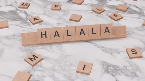 Videohive - Halala word on scrabble - 40847789