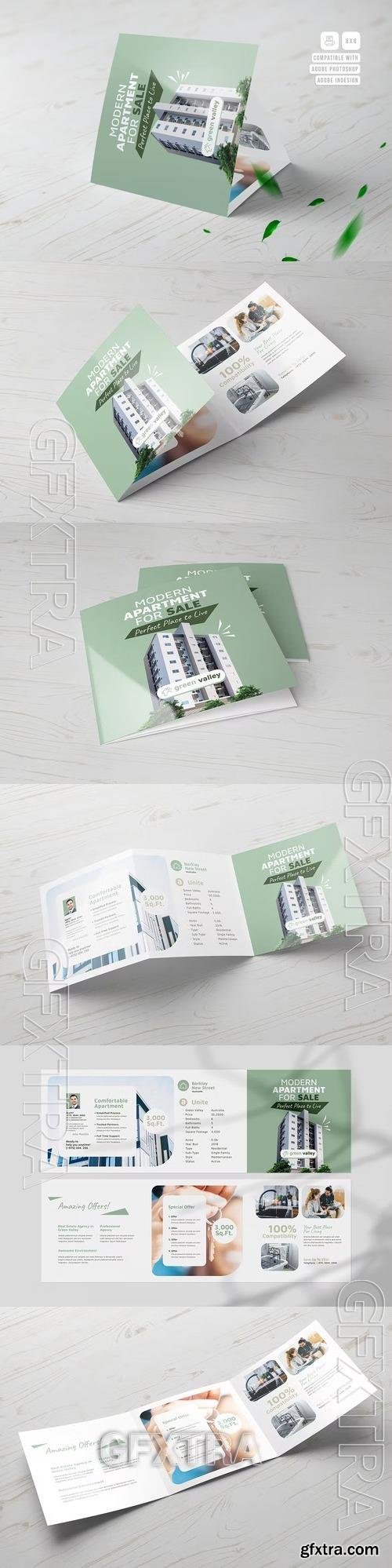 Real Estate Square Trifold Brochure DAMG4D2