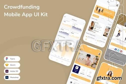 Crowdfunding Mobile App UI Kit JHJGBKR