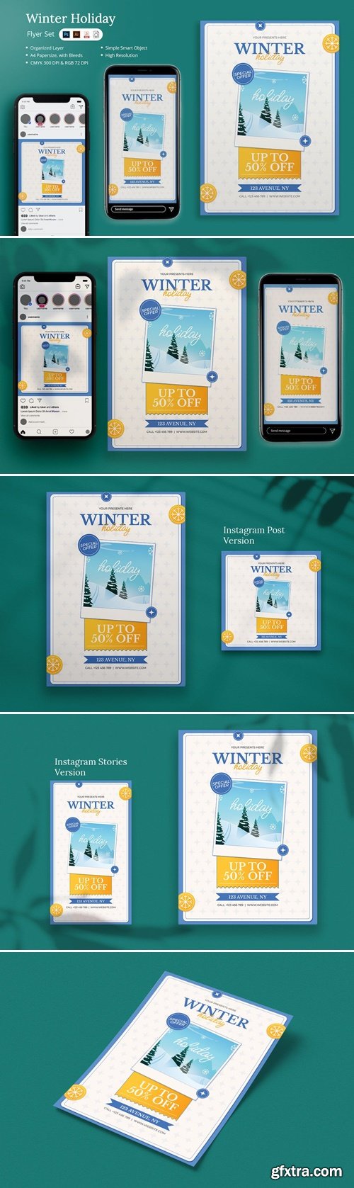 Wintri - Winter Holiday Flyer Set Y6QB5FL