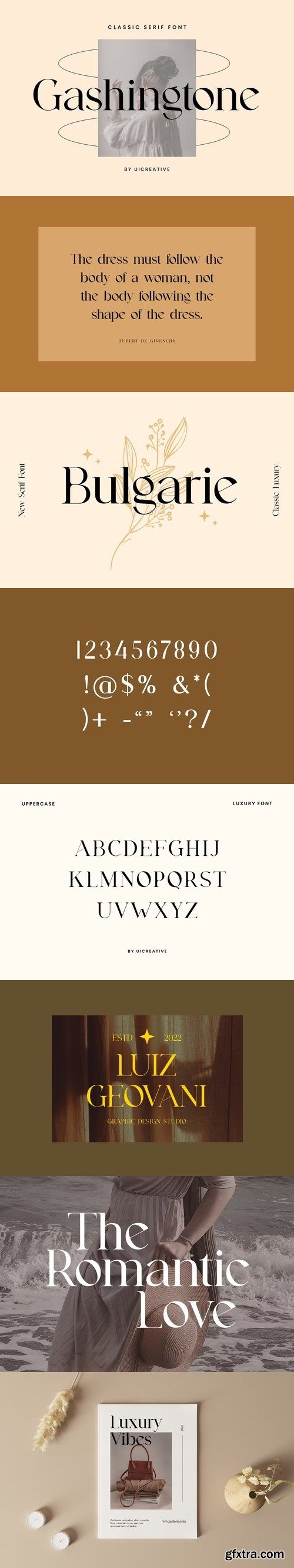 Gashingtone classic serif font