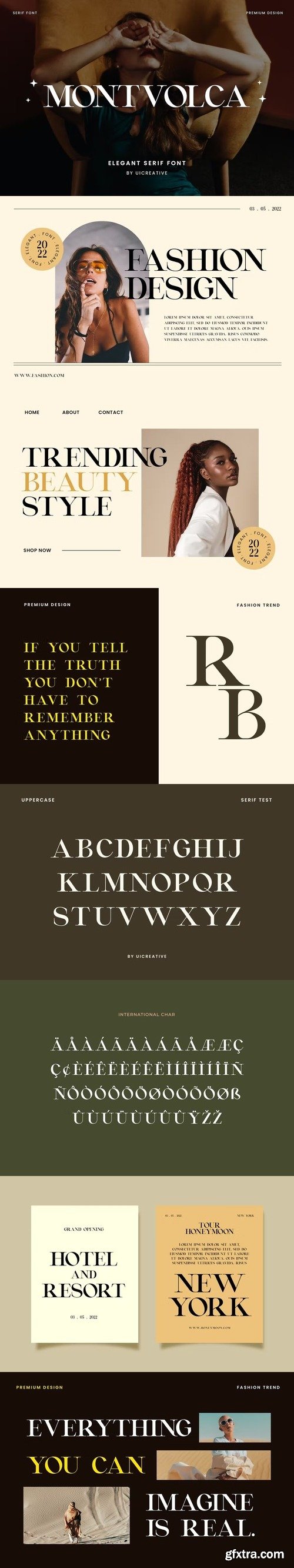 Montvolca elegant serif font