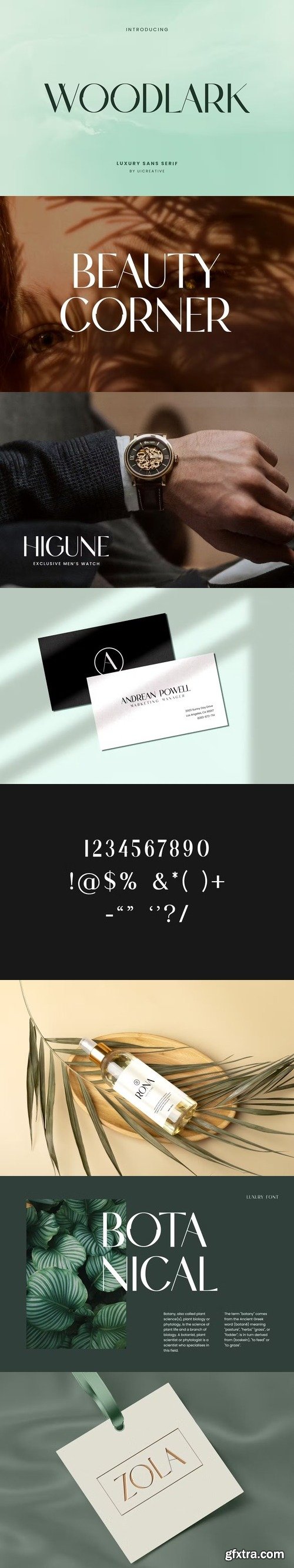 Woodlark luxury serif font