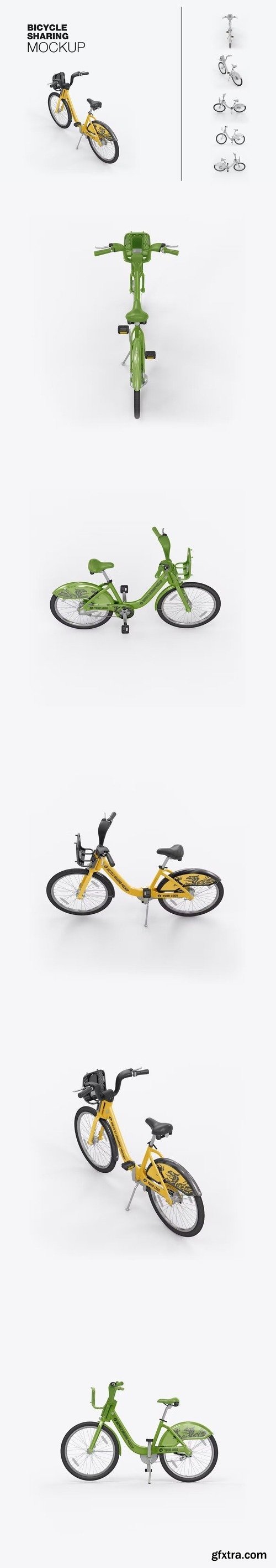 City bicycle sharing mockup