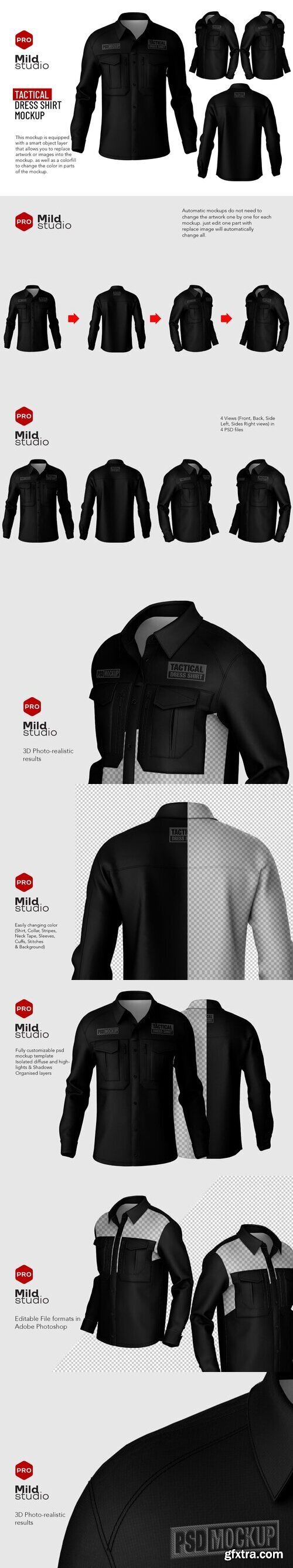 CreativeMarket - Tactical Dress Shirt V.01 10852730