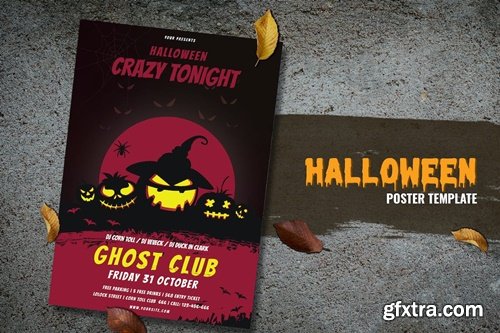 Halloween Crazy Tonight Flyer Template TZNZWRT