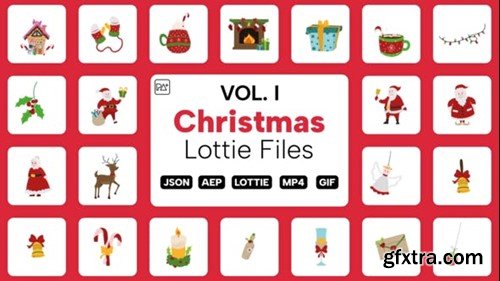 Videohive Christmas Lottie Files Vol. I 40871165
