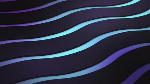 Videohive - Blue abstract background with wavy pattern 4K - 40938308