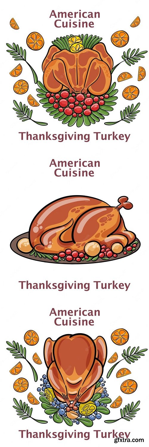 Festive celebration roasted turkey for thanksgiving american foods