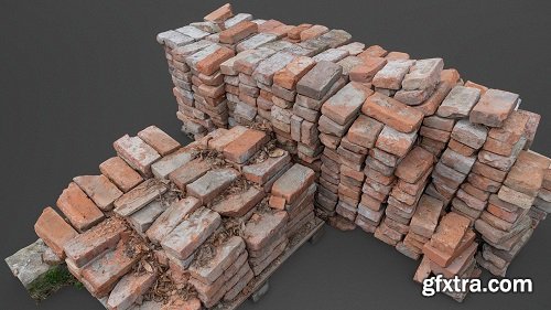 Old bricks stack scan 3D Model