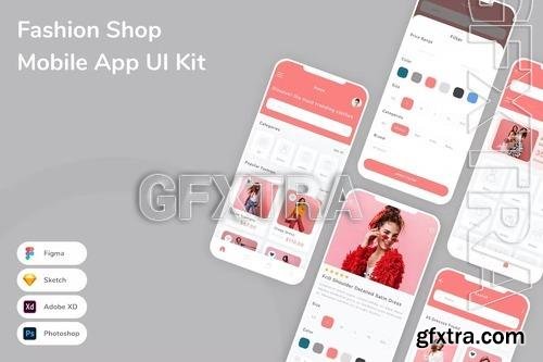 Fashion Shop Mobile App UI Kit 7HVUD83