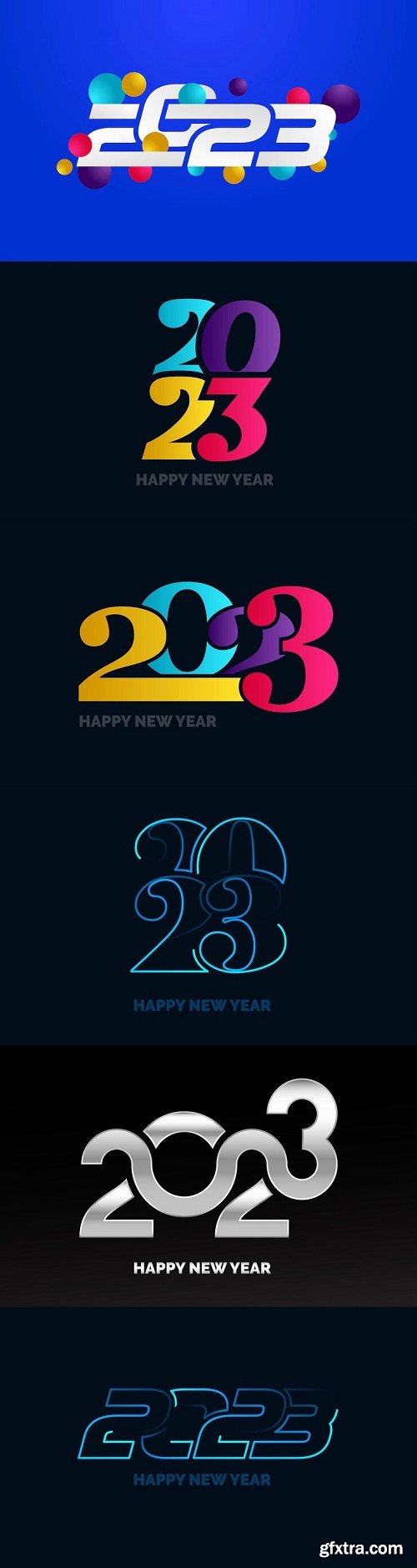 New 2023 year typography design 2023 numbers logotype illustration vector illustration
