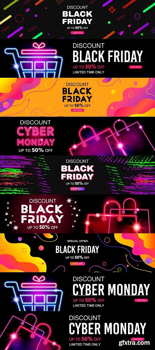 Black friday / Cyber monday banner discount sale background