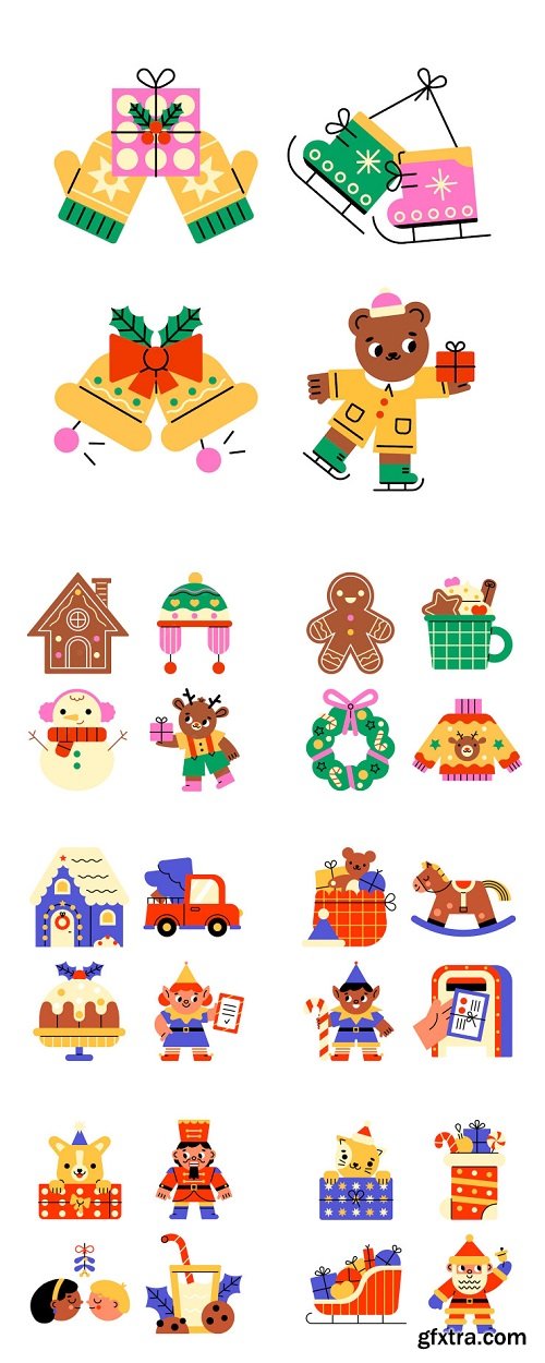 Christmas stickers collection