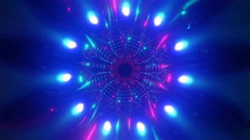 Videohive - Abstract Seamless Looped Neon Animation of Infinite Tunnel - 41095193