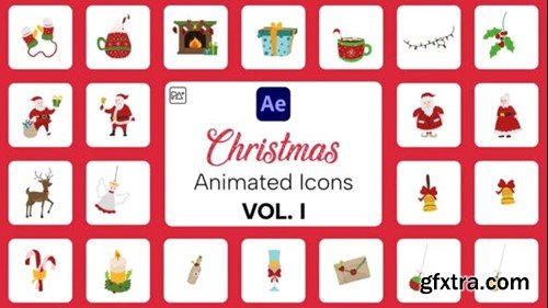 Videohive Christmas Icons Vol. I For After Effects 41290510