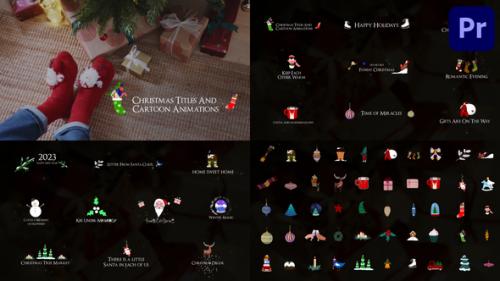 Videohive - Christmas Titles And Cartoon Animations for Premiere Pro - 41182022