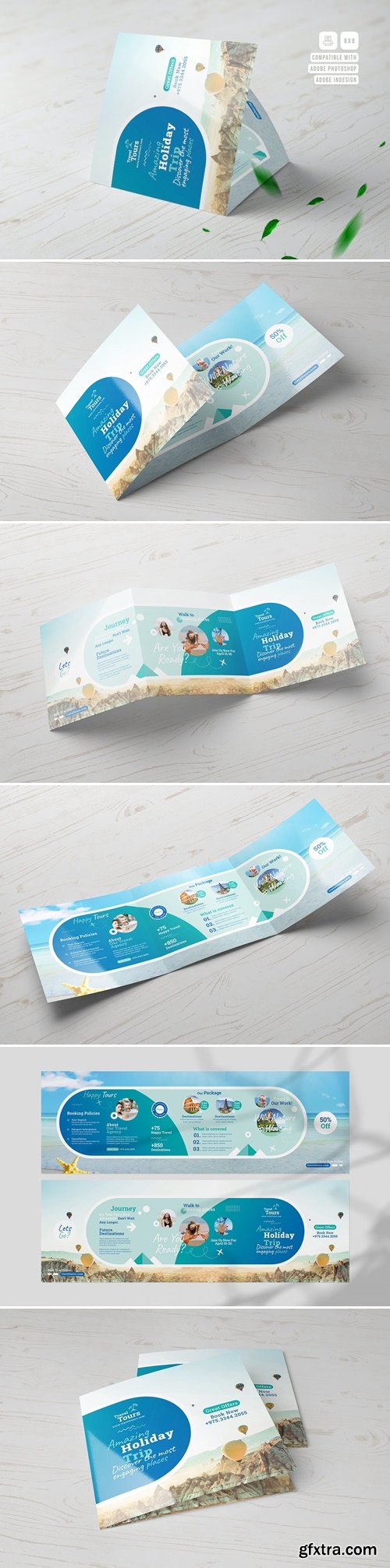 Travel Agency Square Trifold Brochure MULM9NY