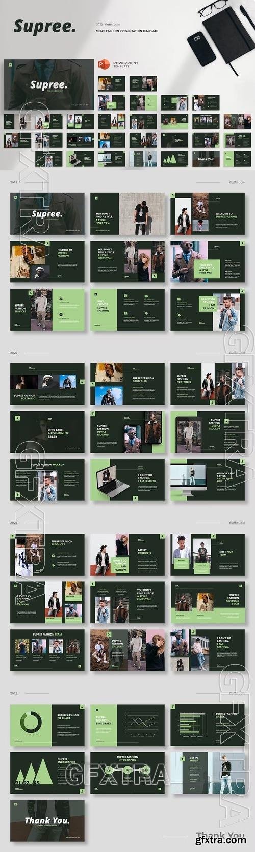 Supree - Men\'s Fashion Powerpoint Template BYRLHCJ