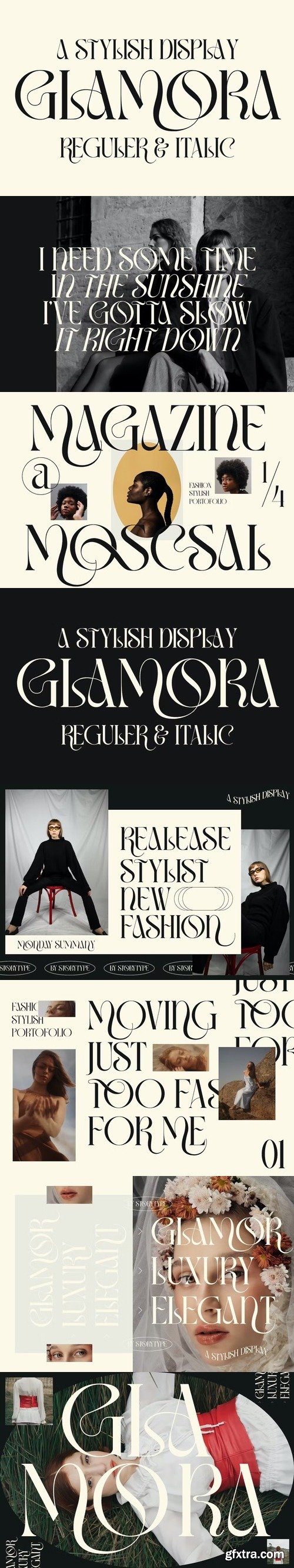 Glamora stylish display font