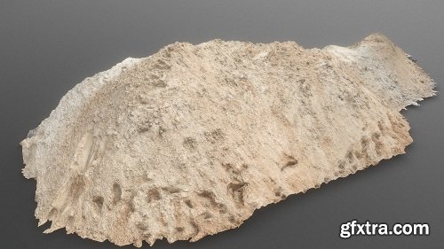 Large heap pile of construction sand isolated 3D Model