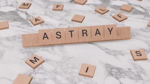 Videohive - ASTRAY word on scrabble - 41573972