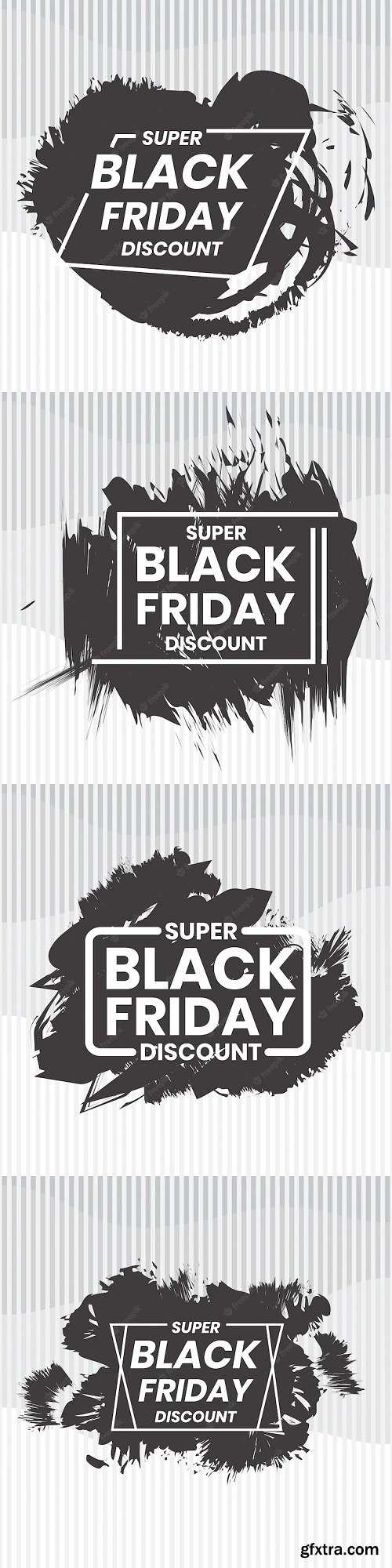 Black friday promotion or discount design set can be used for digital and print