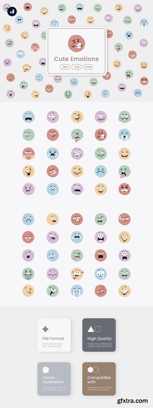 Cute Emotions Illustration