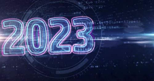 Videohive - 2023 year abstract loopable 3d tunnel - 41499273