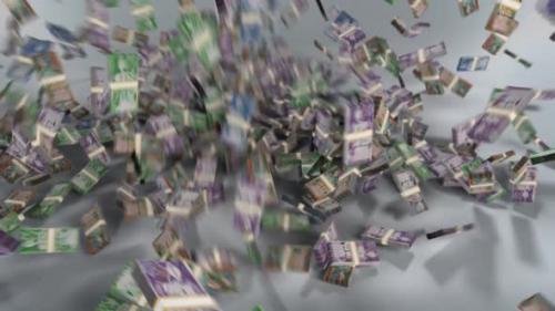Videohive - Barbados Money - Dollar Stacked Money Falling - Barbadian Currency - 41501599