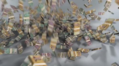 Videohive - Singapore Money - Dollar Stacked Money Falling - Singapore Currency - 41670556