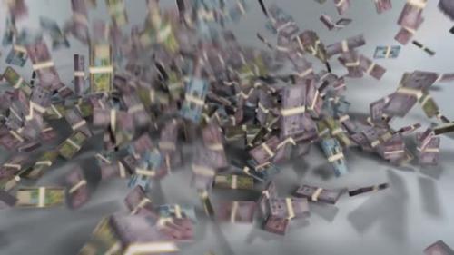 Videohive - Rwanda Money - Franc Stacked Money Falling - Rwandan Currency - 41670827