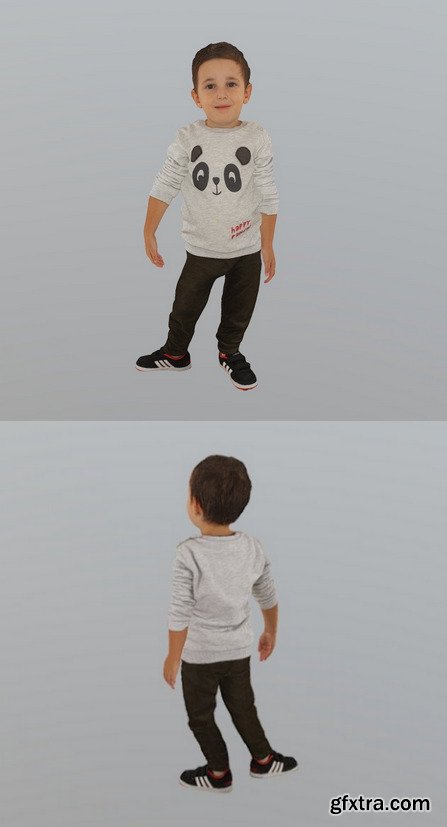 Shuffling Kid 3D Model