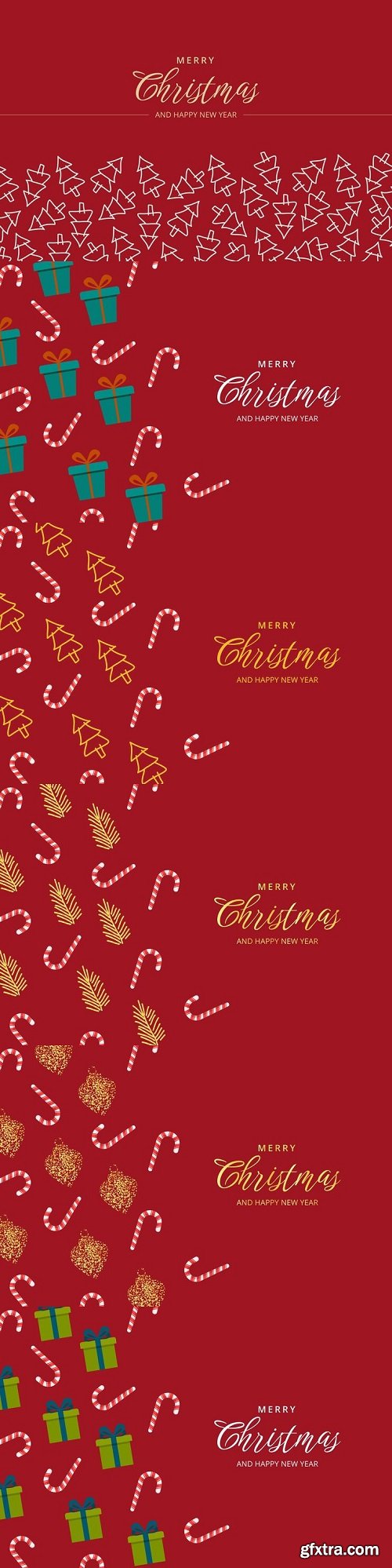 Cute design christmas background with christmas icons