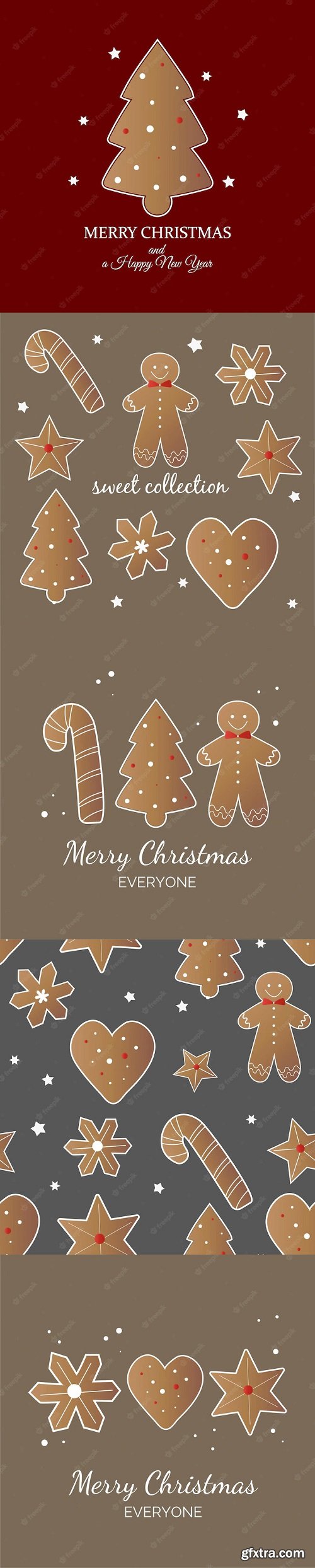 Christmas card with gingerbread