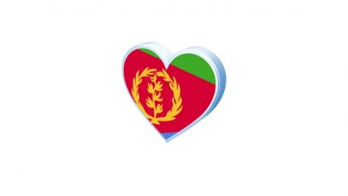 Videohive - Eritrea Flag Heart Shape - 41670256