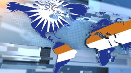 Videohive - Marshall Islands Flag Inside The Shape Of World Map Transition - 41670264