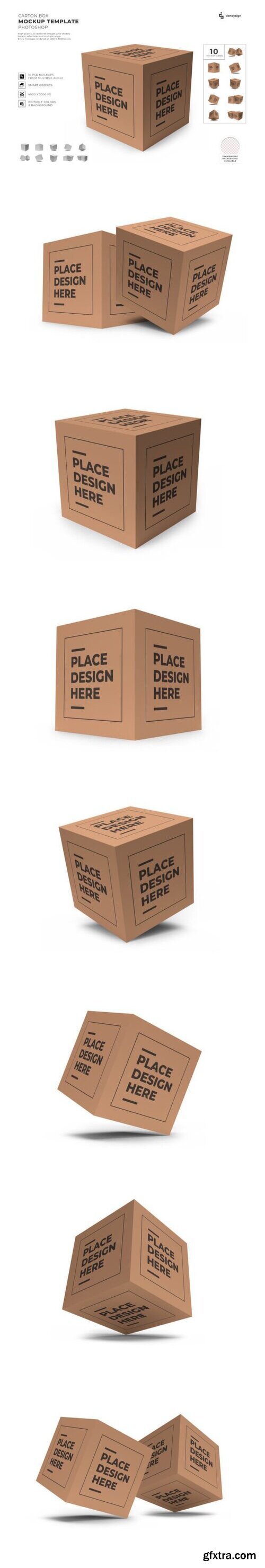 Box Packaging Mockup Template Bundle