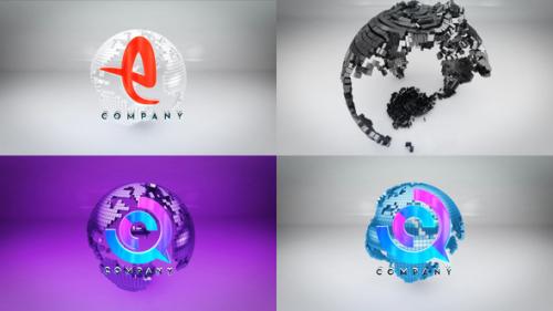 Videohive - Cube Planet Logo Reveal Bundle - 40441782