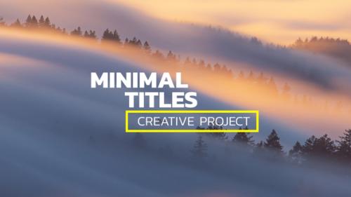 Videohive - Minimal Titles | Premiere Pro - 40512919