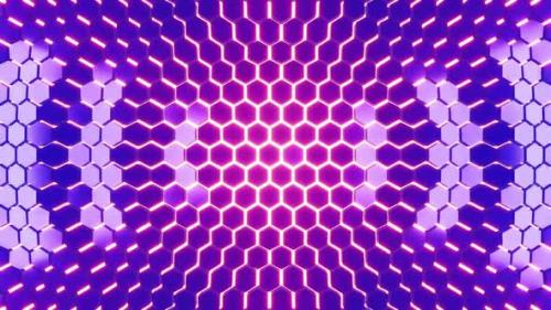 Videohive - Psychedelic Background With Bright Pentagons - 41685719