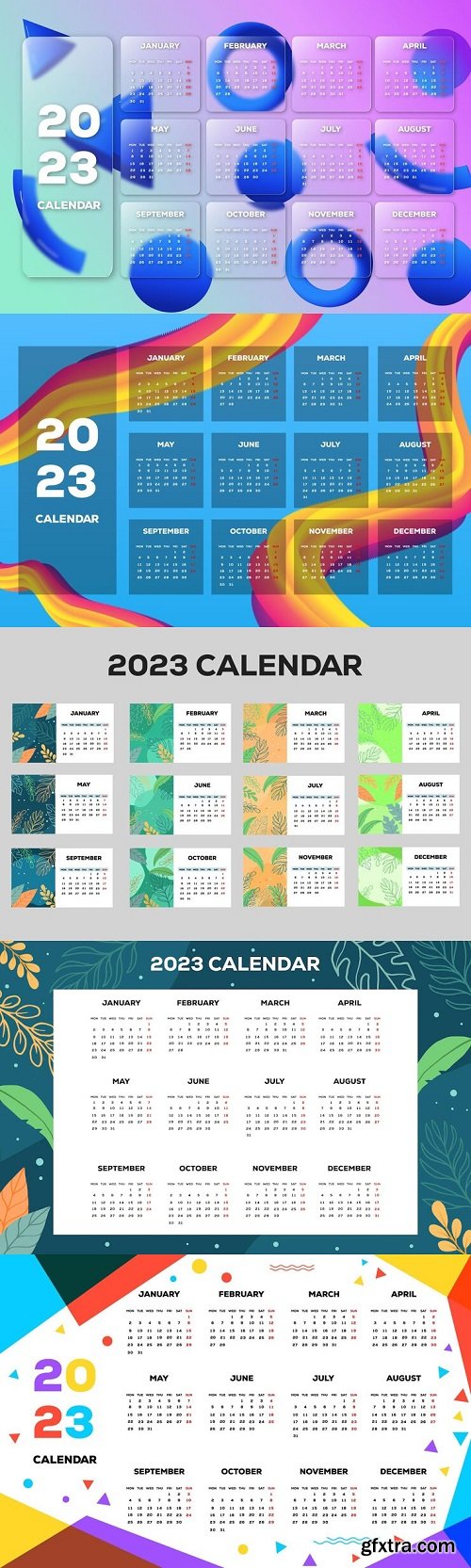 2023 new year calendar template