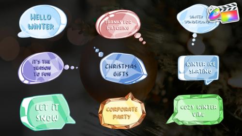 Videohive - Ice And Crystal Speech Bubbles | FCPX - 40506951