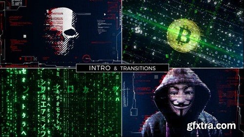 Videohive Cyberspace Intro and Digital Transitions 36661920