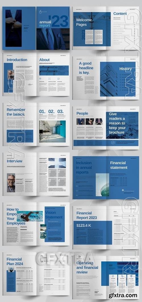 Blue Annual Report Brochure Layout 529496941
