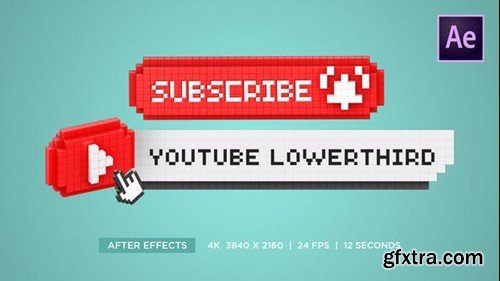 Videohive Youtube Lowerthird Subscribe Button 3D Pixel 41317702